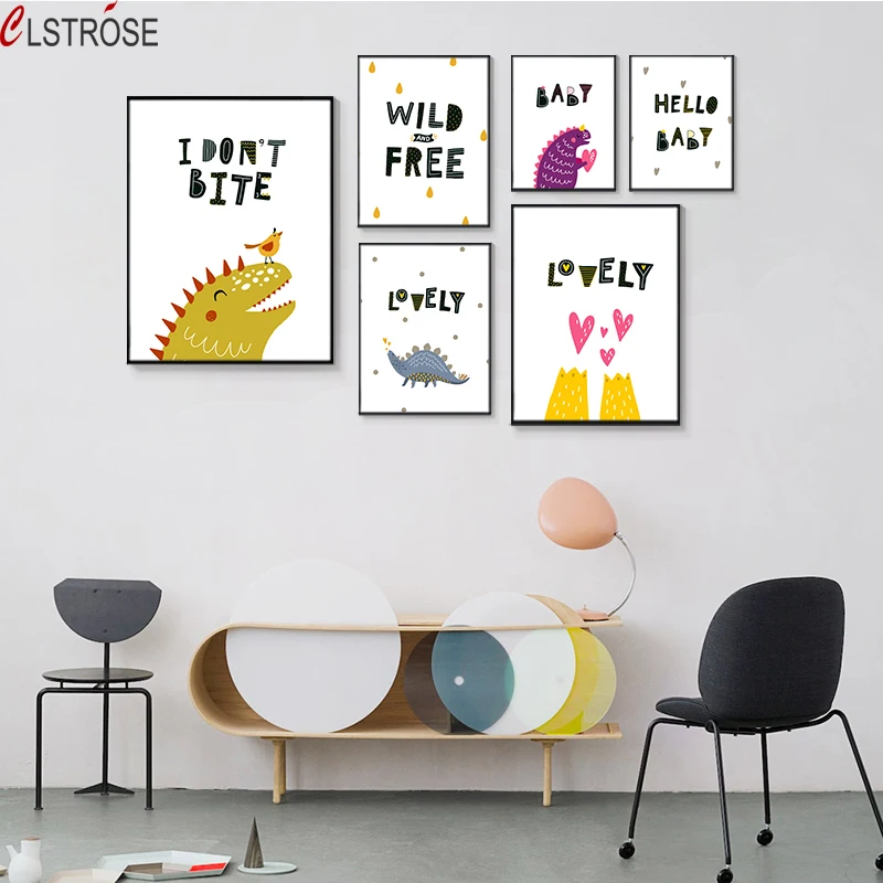 CLSTROSE Canvas painting Poster Art Print Picture Abstract Painting Mural Children Bedroom Kid Room Decoration Posters For Kids | Дом и сад