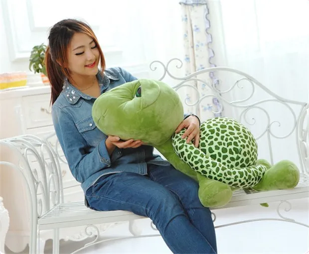 Плюшевая игрушка в виде черепахи с большими глазами большая 80 см игрушка-подушка