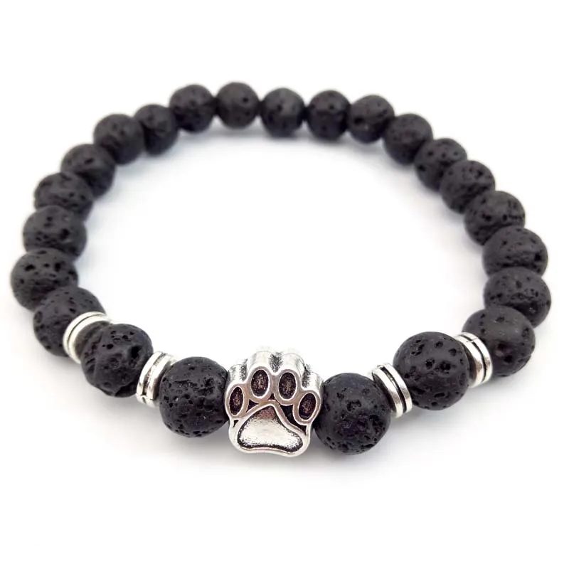 GVUSMIL Pulseras mujer The bear's paw браслет со слоном натуральный камень матовая лава