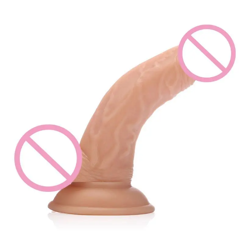 Улучшенный 8 дюймов анальный реалистичный пенис фаллоимитатор с присоской