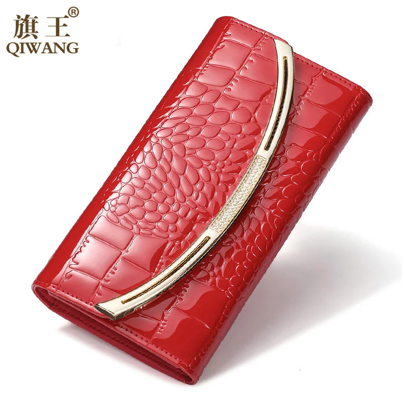 Модный длинный кошелек из кожи крокодила для женщин сумочка вечеринок