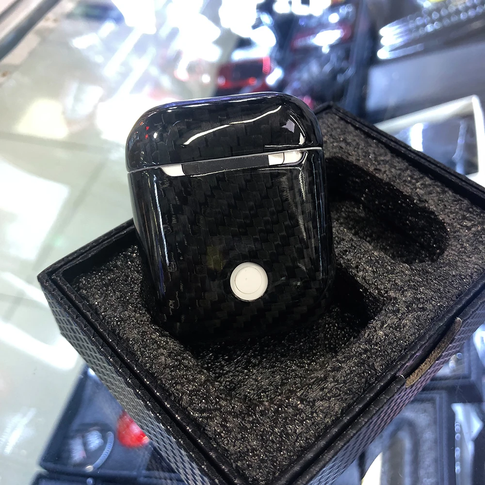 Чехол из настоящего углеродного волокна для Apple AirPods, роскошный тонкий светильник, защитный чехол для наушников из углеродного волокна, чехол для AirPods, новинка