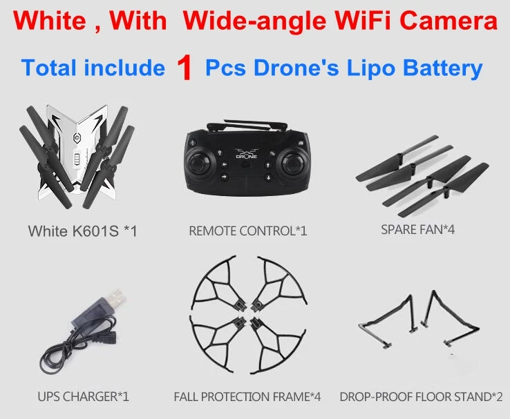 White K601S Wide 1b XKY K601S обновленная большая батарея RC складной селфи Дрон Квадрокоптер вертолет с HD 5mp Wifi Fpv Камера авто возврат VS xs809hw - Цвет: White K601S Wide 1b