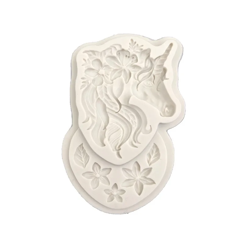 Luyou DIY Единорог силиконовая форма для кекса украшения Fondant Mold 3D инструменты торта