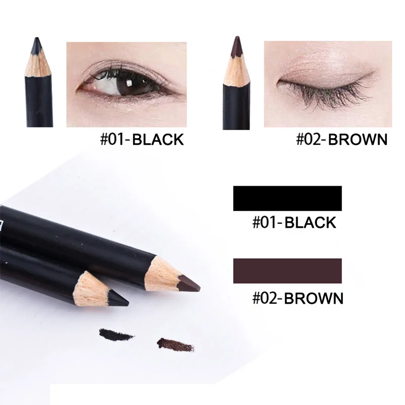 BIOAUNT 1pc Pro Women Black Eyeliner Pencil Makeup Waterproof Brown Eye Liner Pencils Beauty Young Girls' Eyes Pen Make Up Tools |