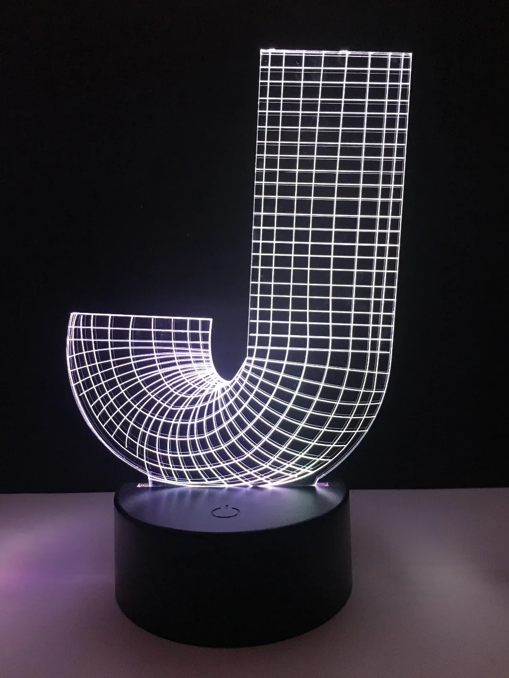 Amroe 3D ночник RGB Алфавит буквы J 7 цветов Изменение Настольная Светодиодная лампа USB