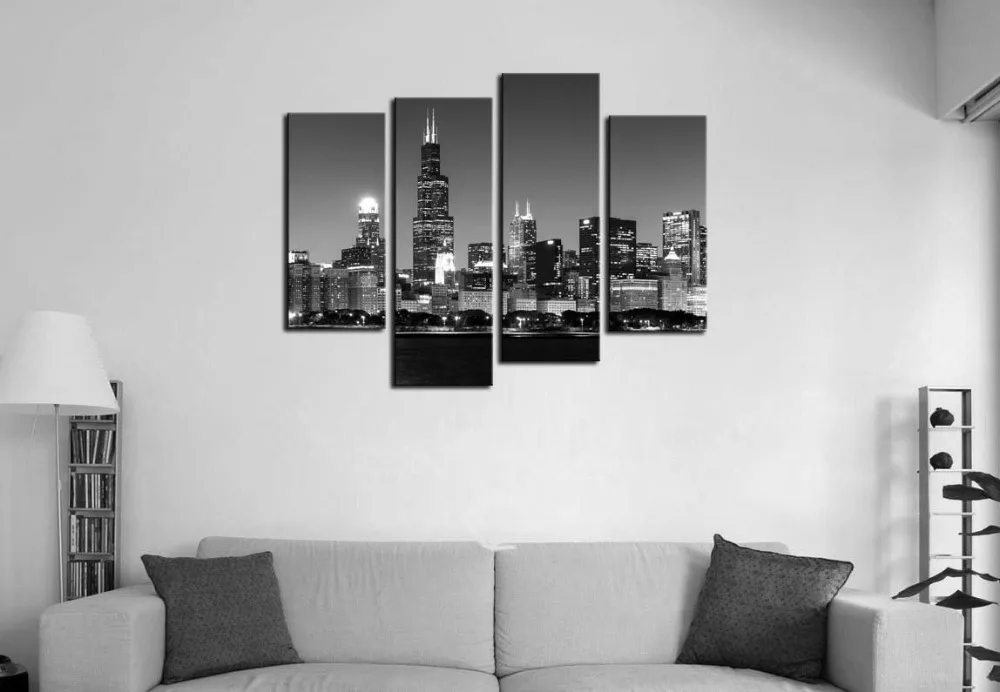 4 шт. Современная Картина на холсте настенное художественное оформление