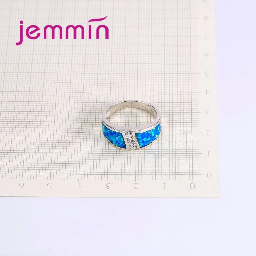 Женское кольцо Спиннер из серебра 925 пробы с голубым опалом|jewelry rings|jewelry wedding