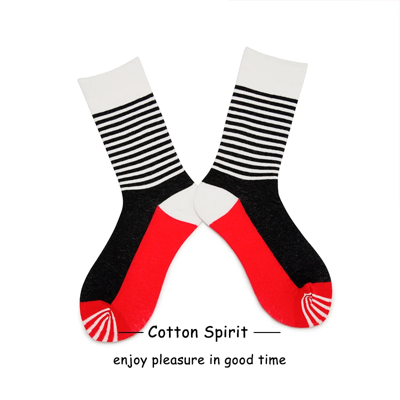 Мужские хлопковые носки Bendu Повседневные Дышащие в стиле хип-хоп Happy Street Прямая