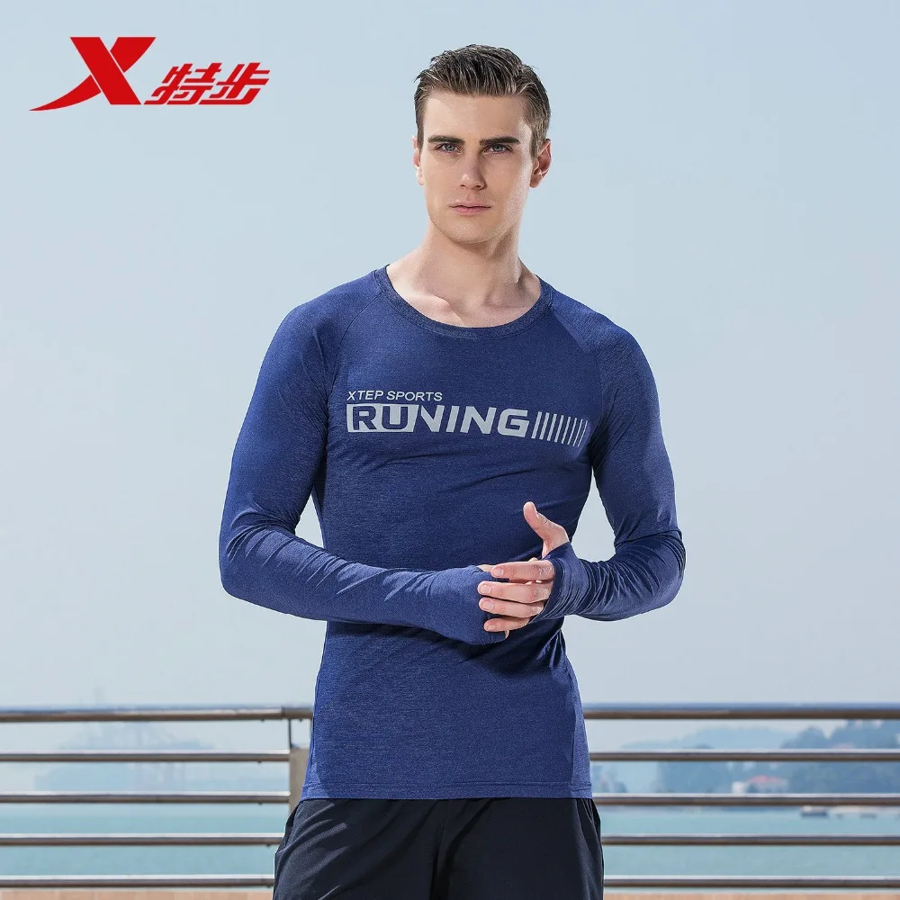 882129039119 Xtep sportswear men's long-sleeved head T-shirt autumn new comfortable lightweight comprehensive training sport | Спорт и
