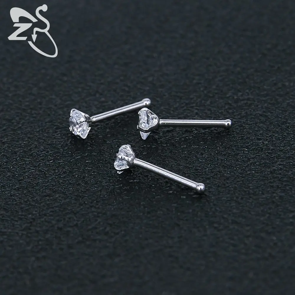 3 шт./партия шпильки для носа со звездами и стразами нержавеющая сталь 316 пирсинга