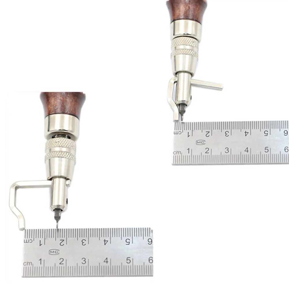 Wood Handle Adjustable Durable V Type Push Grooving Device Groover Craft Gouge Tools |