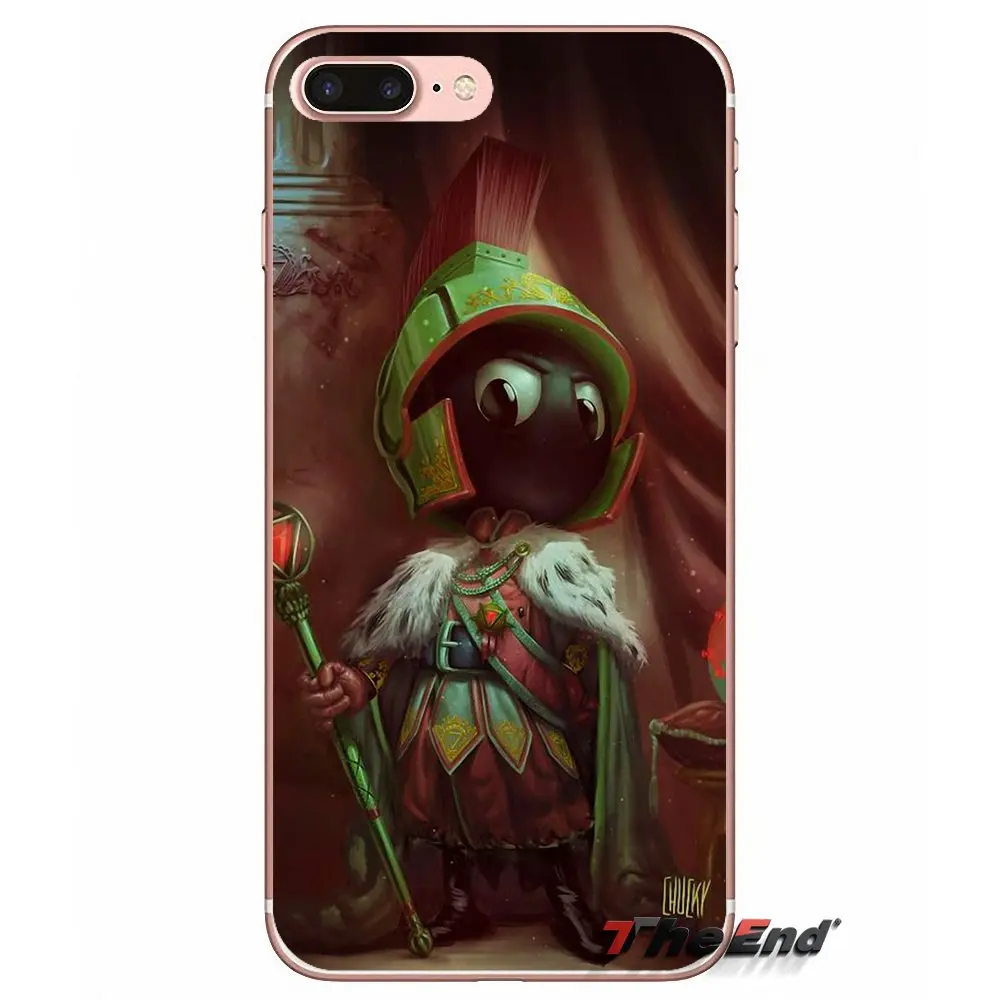 Мягкие чехлы marvin the martian Looney для iPhone X 4 4S 5 5S 5C SE 6 6S 7 8 Plus Samsung Galaxy J1 J3 J5 J7 A3 A5 2016 2017 |
