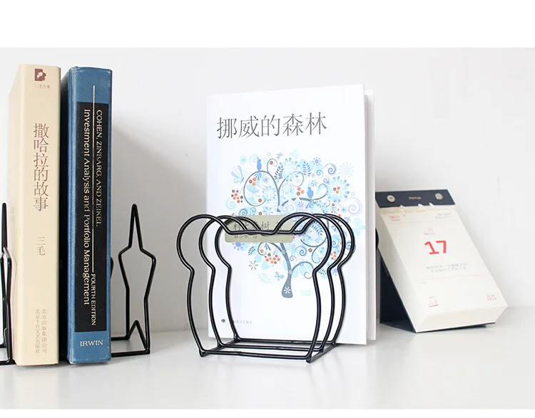 Baffect мультфильм звезда и Медведь Форма Железный Держатель книжной полки настольная комната журнал книга держатели простая Книга хранения Организации