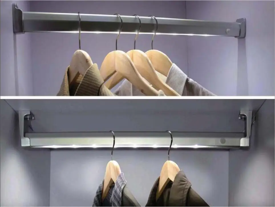 

LED human body induction hanger lamp wardrobe inductive clothes rail lamp