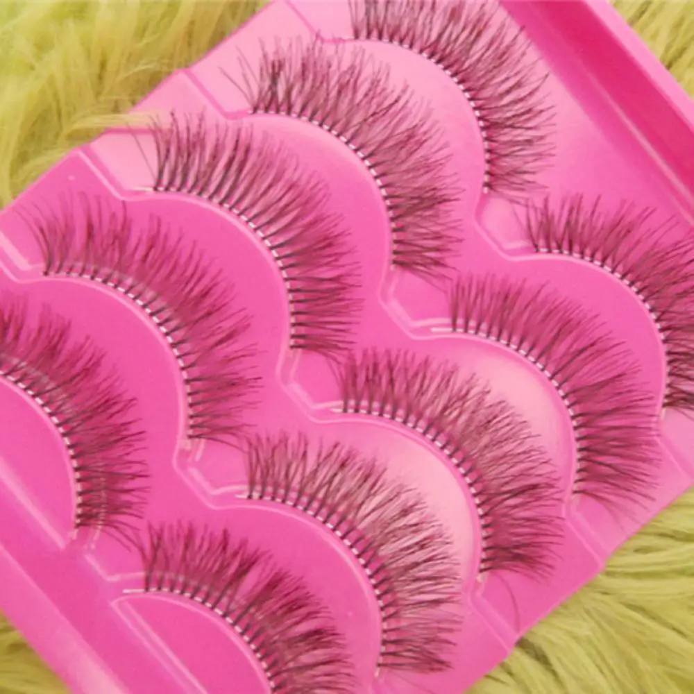 5 пар новинка хит продаж накладные ресницы с черным крестиком для женщин красота