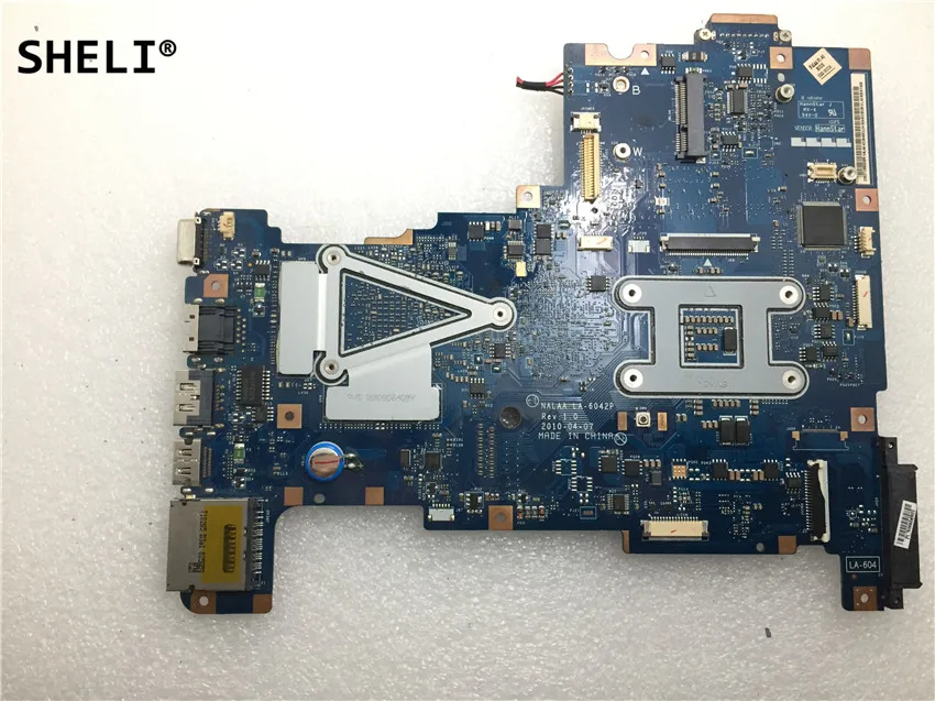 SHELI для Toshiba L670 L675 Материнская плата ноутбука LA-6042P