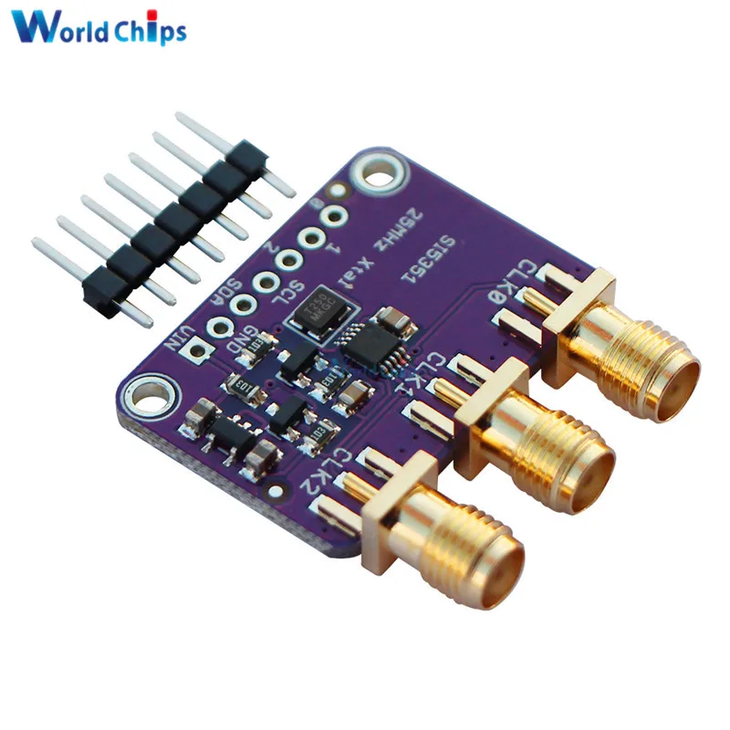 Настольная плата для генератора часов Si5351A Si5351 I2C 3 5 в постоянного тока Модульная