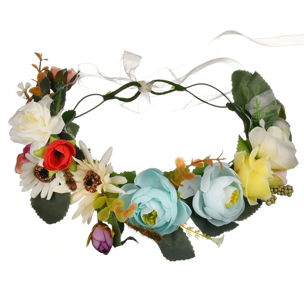 

Women Flower Wreath Garland Wedding Bride Hair Accessories Sale