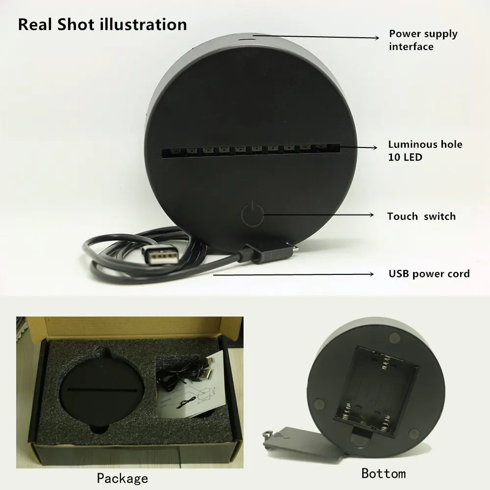 7 цветов Звездные войны лампа 3D визуальные Светодиодные ночные светильники для