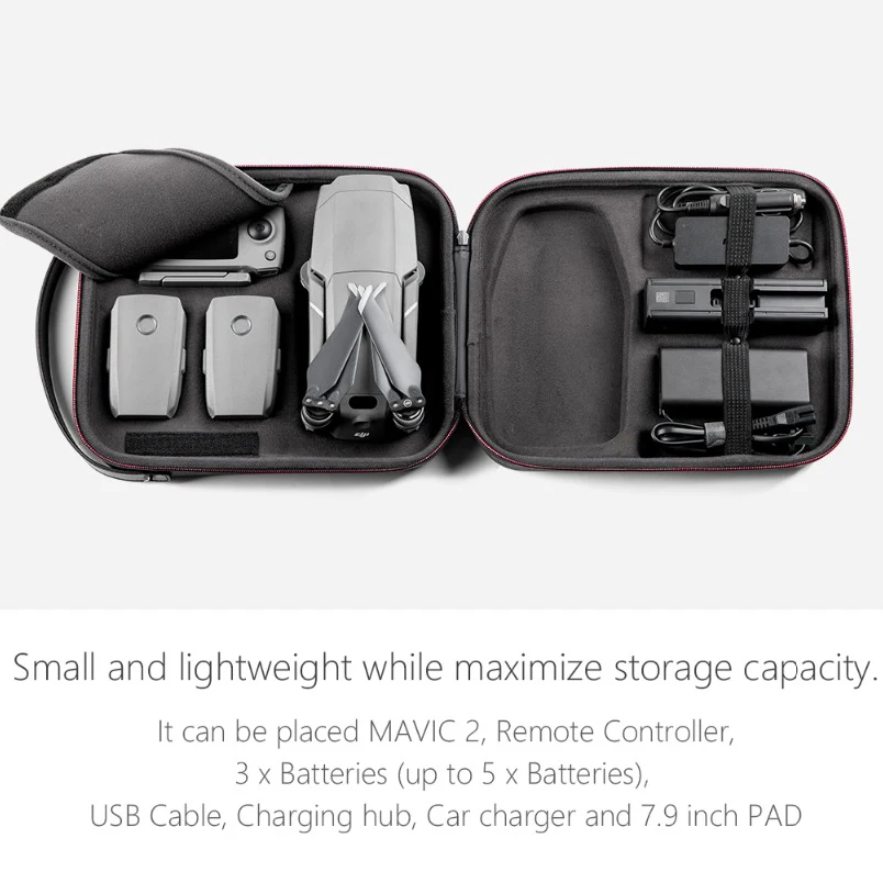 DJI Mavic 2 сумка защитный чехол для переноски для Mavic 2 Pro/Zoom Drone водонепроницаемый ящик аксессуары может быть загружен контроллер батареи