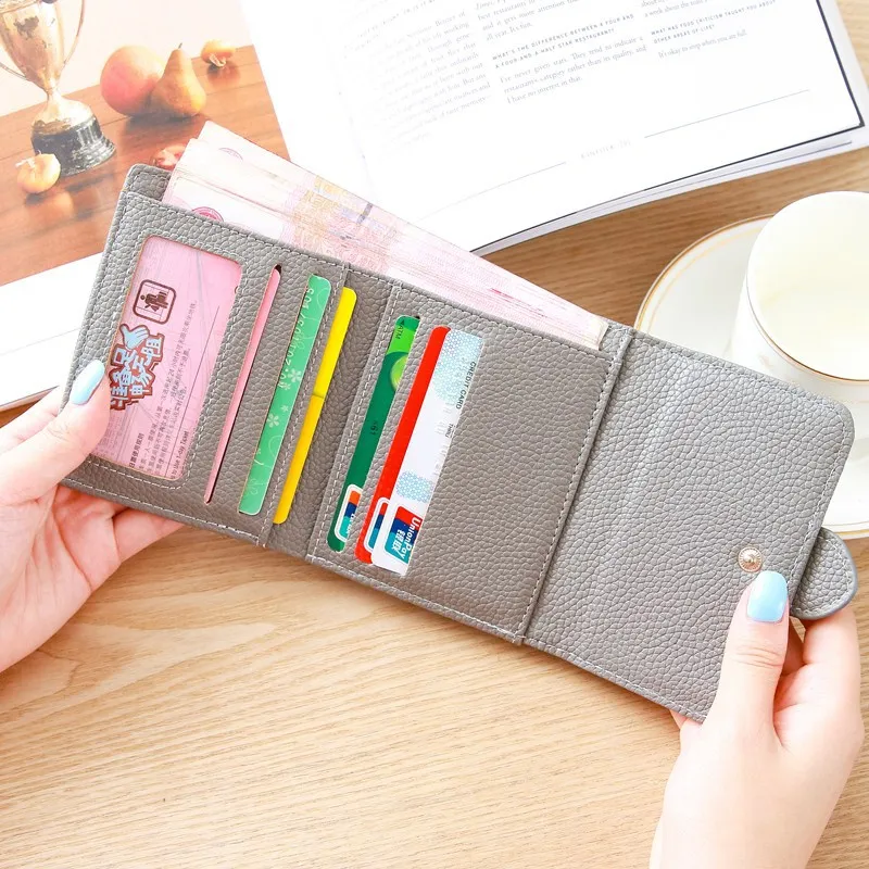 Короткие женские кошельки хорошее качество клатч сумочка с застежкой женский