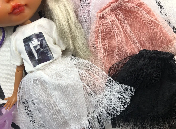 1 шт. Blyth Куклы Принцесса Газовая юбка 4 цвета кружевное платье для blyth azone 1/6 bjd 30 см аксессуары для кукол Одежда для кукол