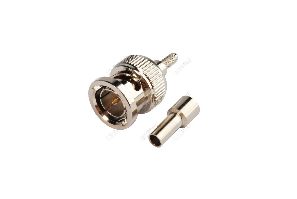 50 шт. 75Ohm BNC прямой штекер мужского типа Crimp для RG179 RG316 RG174 кабель RF коаксиальный