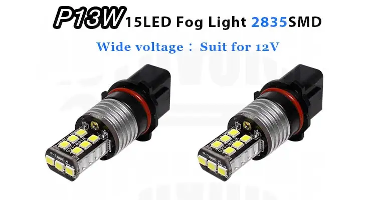 2Pcs P13W 15SMD 2835 LED White Car Driving DRL Fog Light Bulbs For Toyota FT86 / GT86 Kluger | Автомобили и мотоциклы