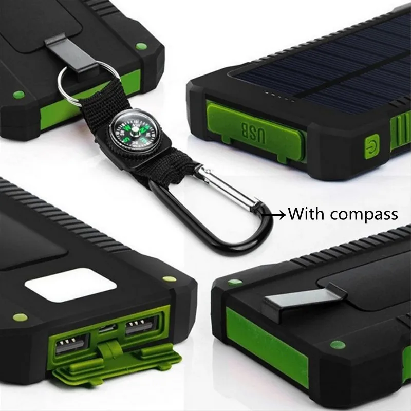 2019 Новое портативное водонепроницаемое солнечное зарядное устройство 30000 mah