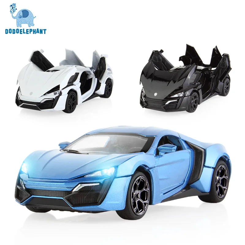 Dodoelephant 1:32 быстрая Lykan hypersport автомобиль моделей автомобилей 3 цвета литья под