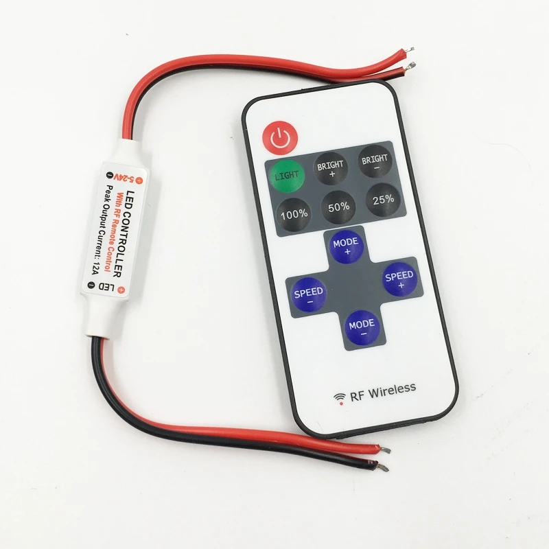 Wonlukiy RF пульт дистанционного управления DC 12 В 11 клавиш мини Диммер для Led