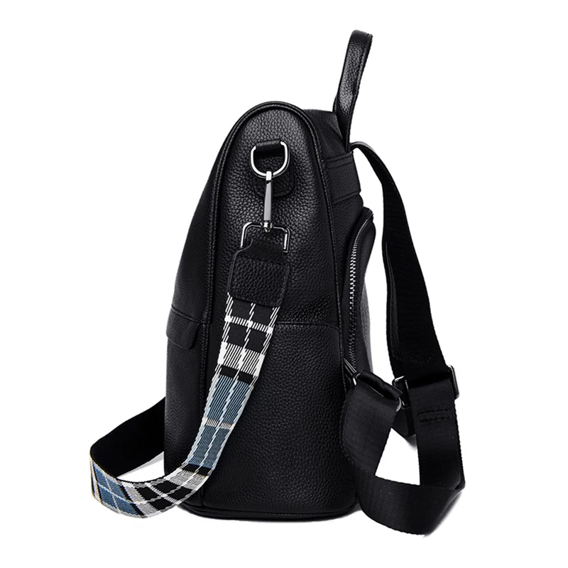 Модные женские рюкзаки черная школьная сумка для девочек подростков рюкзак из