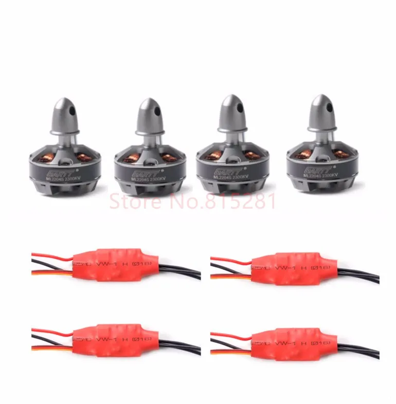 GARTT 2CW 2CCW ML 2204 S 2300KV бесщеточный двигатель и 4 шт. Simon series 12A ESC для QAV FPV 210 250 300