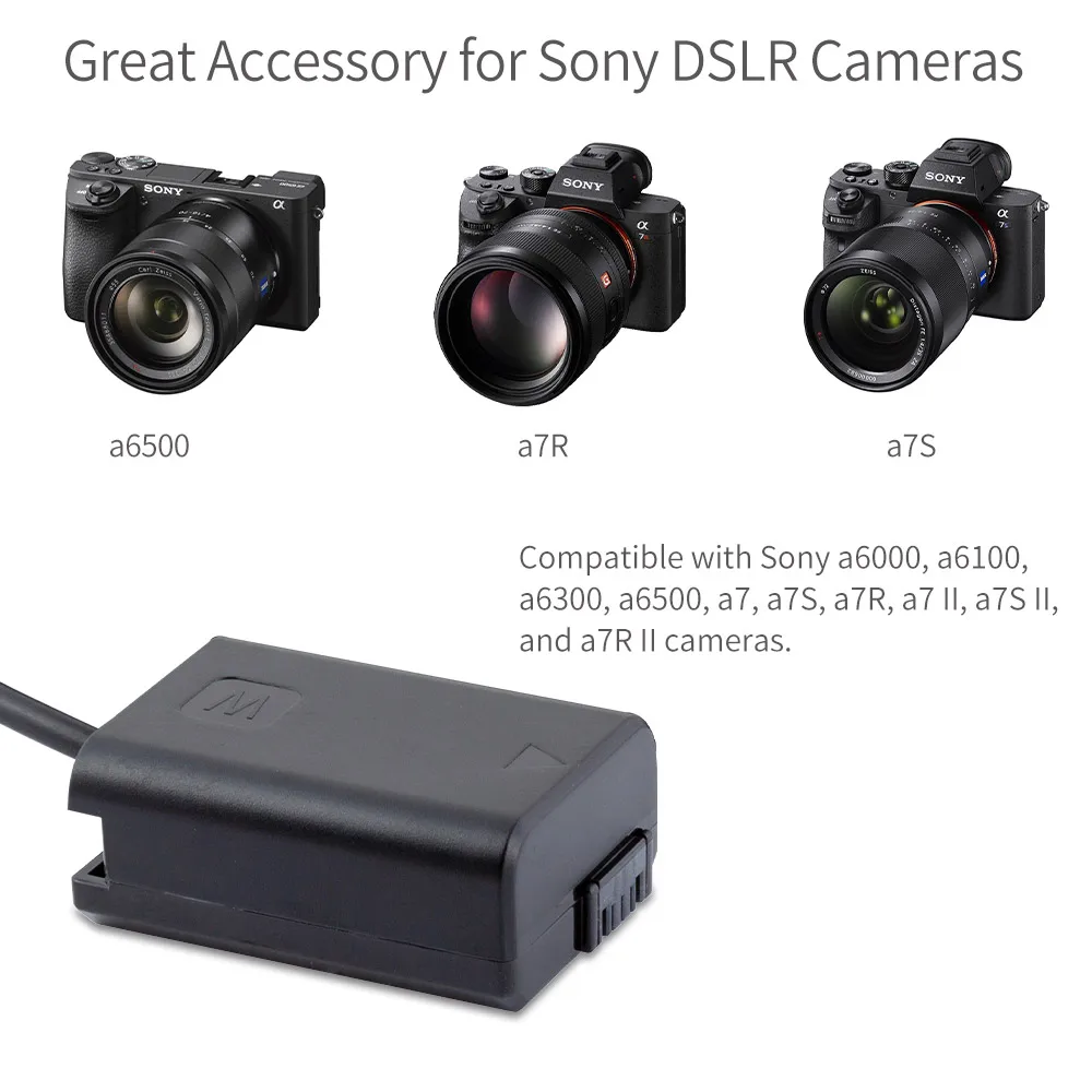 Флейоресцентная батарея FEELWORLD F5 MA5 F6 A6 совместимая с Sony a6000 a6100 a6300 a6500 A7 A7S A7R a7 II a7S a7R
