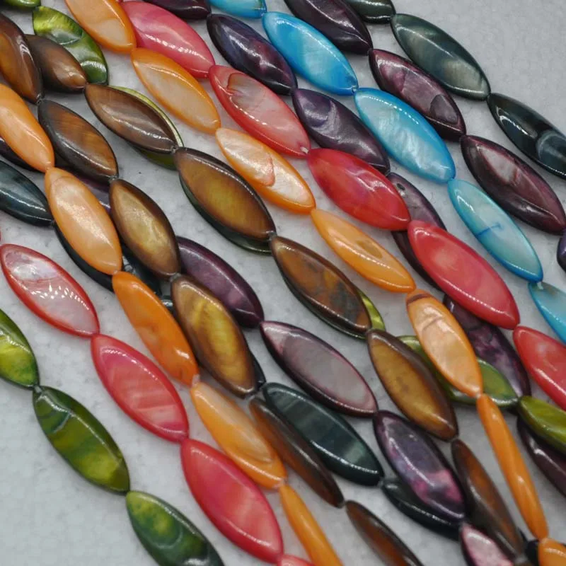 

wholesale lots mix oval shape shell beads loose strings Mother of pearl