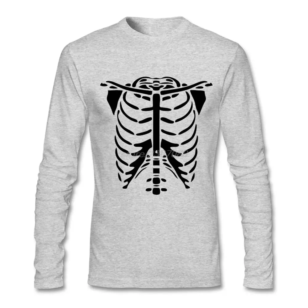Печать Футболки Для Мужчин Скелет Тела Светятся В Темноте Графический O Шеи На