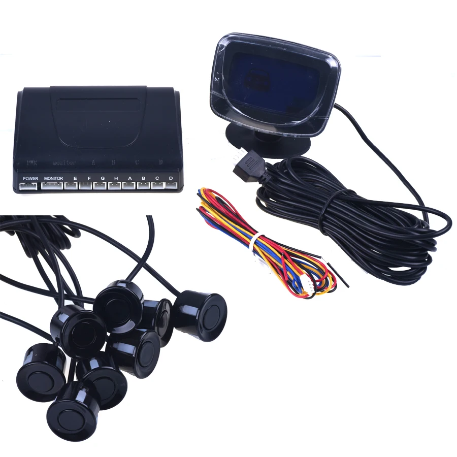 Автомобильный парковочный датчик радар заднего хода с ЖК дисплеем 12 В 8 датчиков