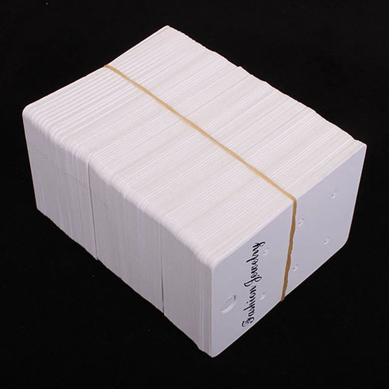 Упаковка для сережек из белой бумаги 200 шт./лот 5x6 7 см модные ювелирные изделия