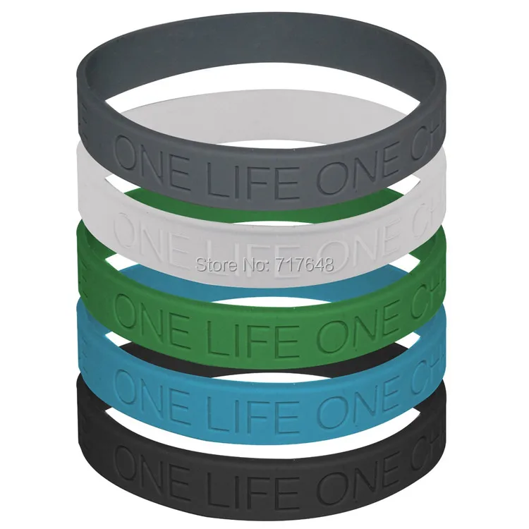 Силиконовый браслет One Life Chance 1 шт. бесплатная доставка|Браслеты-манжеты| |