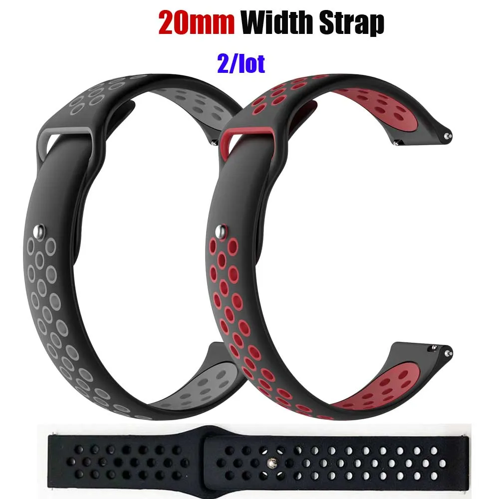 20 ремешок для часов мм Xiaomi Huami Amazfit Bip силиконовый браслет GTS GTR 42