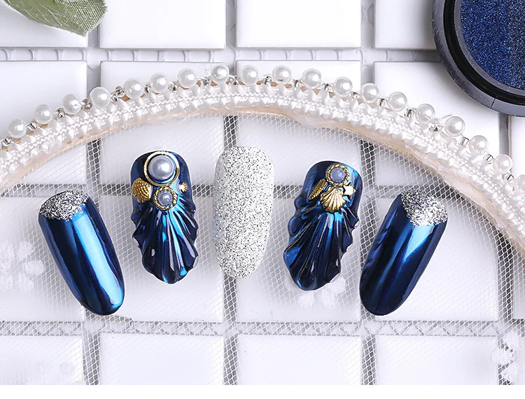Дизайн ногтей Блеск порошок с зеркальным эффектом 16 цветов 1 шт для УФ-геля акриловый порошок гальваническое покрытие для маникюра DIY