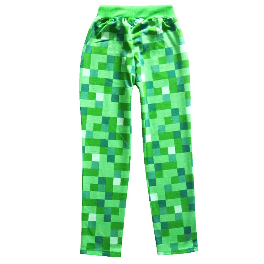Дети Мальчики Minecraft Хэллоуин Creeper костюм подростков весна осень Забавный зеленый