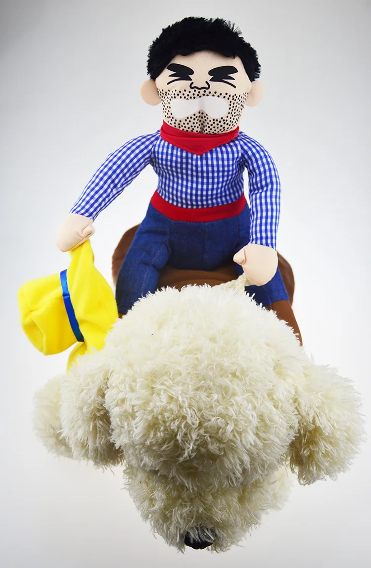 Костюм ковбоя для верховой езды на Хэллоуин с шапкой маленькой собаки большой