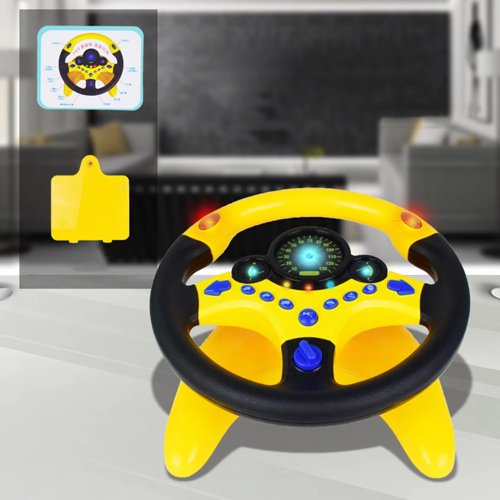 Interactive Toy Car Steering Wheel with Light and Sound Educational