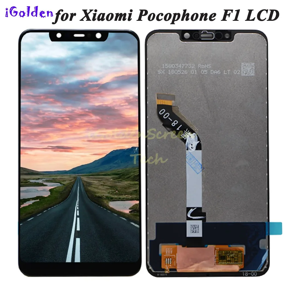 ЖК-дисплей 6 18 дюйма для Xiaomi poco F1 дигитайзер сенсорного экрана в сборе xiaomi mi Pocophone |