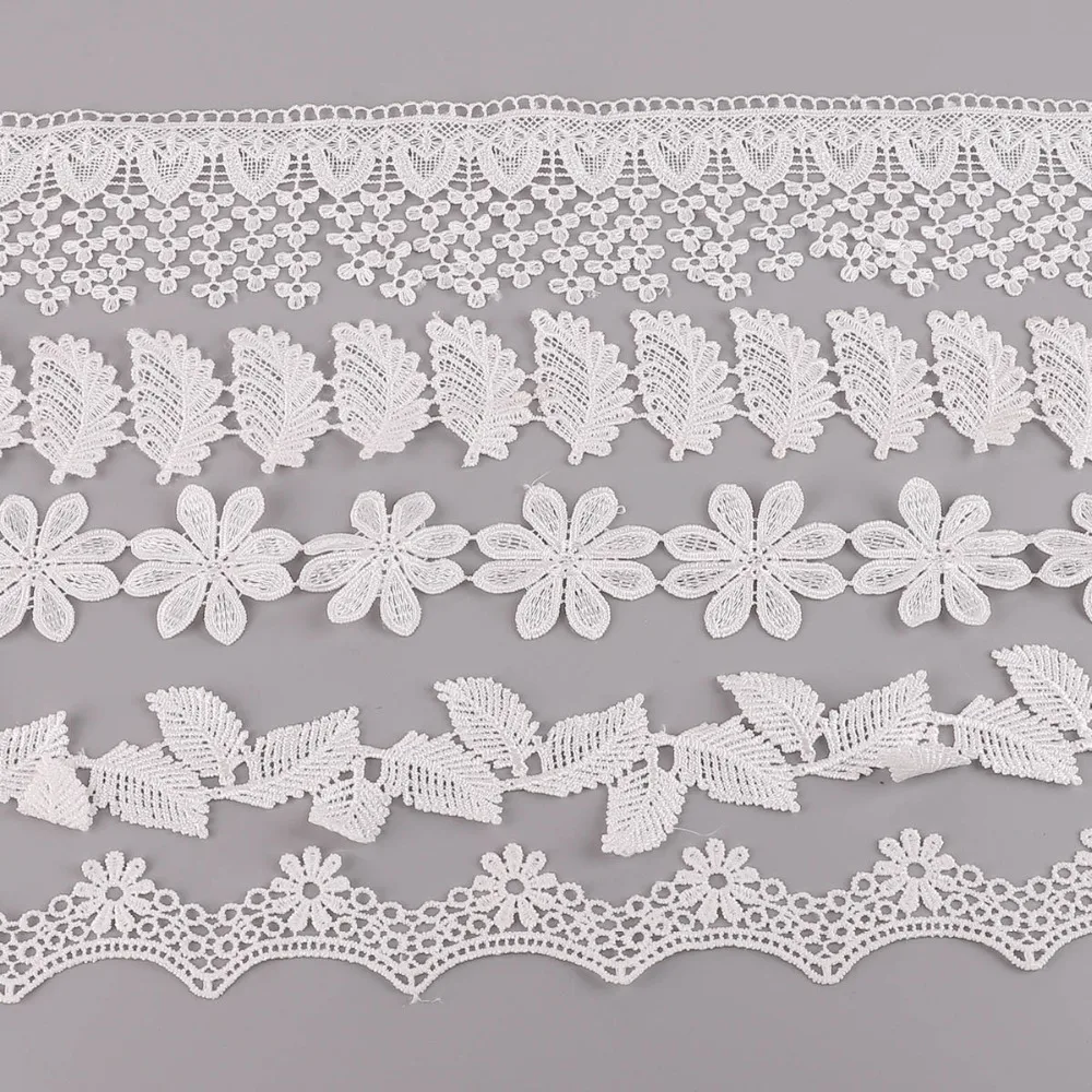 1yard/lot White Lace Ribbon Handmade Patchwork Material Embroidered Trims Garment DIY Sewing Accessories | Дом и сад