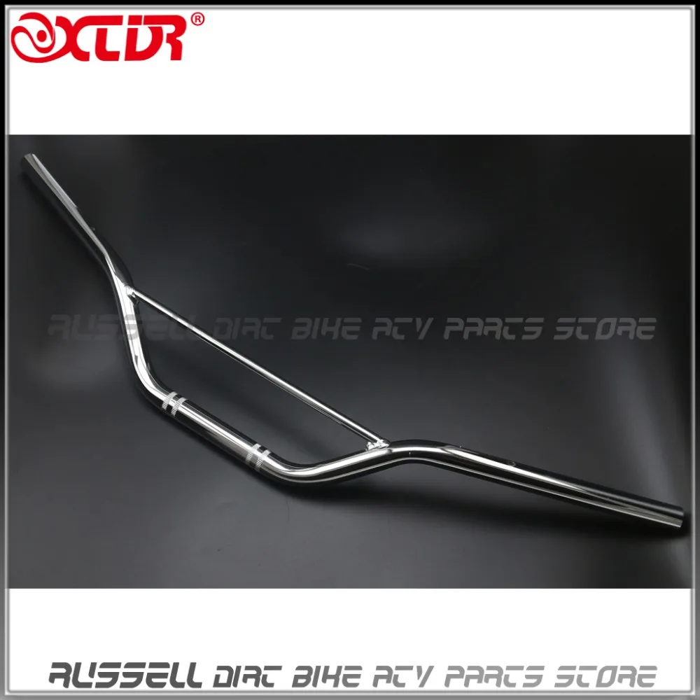 Винтажные Ретро руль 22 мм для Honda CRF KTM, YAMAHA YZF Kawasaki KXF Suzuki WRF RM Bobber Chopper внедорожный руль - Цвет: Chrome