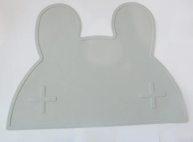 rabbit gray Мультяшные Водонепроницаемые силиконовые подставки под столовые приборы для малышей качественные детские столовые приборы из силикагеля большой размер BPA бесплатно - Цвет: rabbit gray