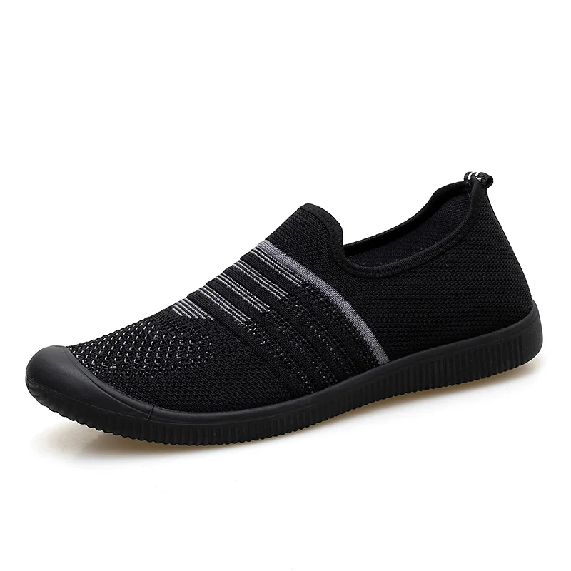 03 Black Мужские кроссовки; летняя повседневная обувь для мужчин; Tenis masculino adulto; слипоны на плоской подошве; коллекция года; дышащие кроссовки с сеточкой; модные лоферы - Цвет: 03 Black